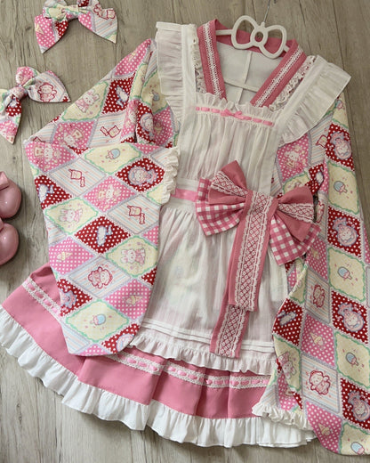 Retro Maid Cafe Japanese Lolita Set