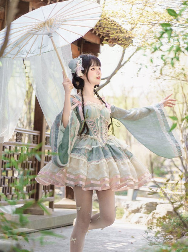 【Reservation Product】 Waltz Green Lolita Dress + Lolita Inner Tops