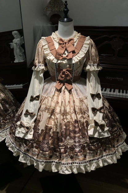 アンティークドールフリルロリータドレス