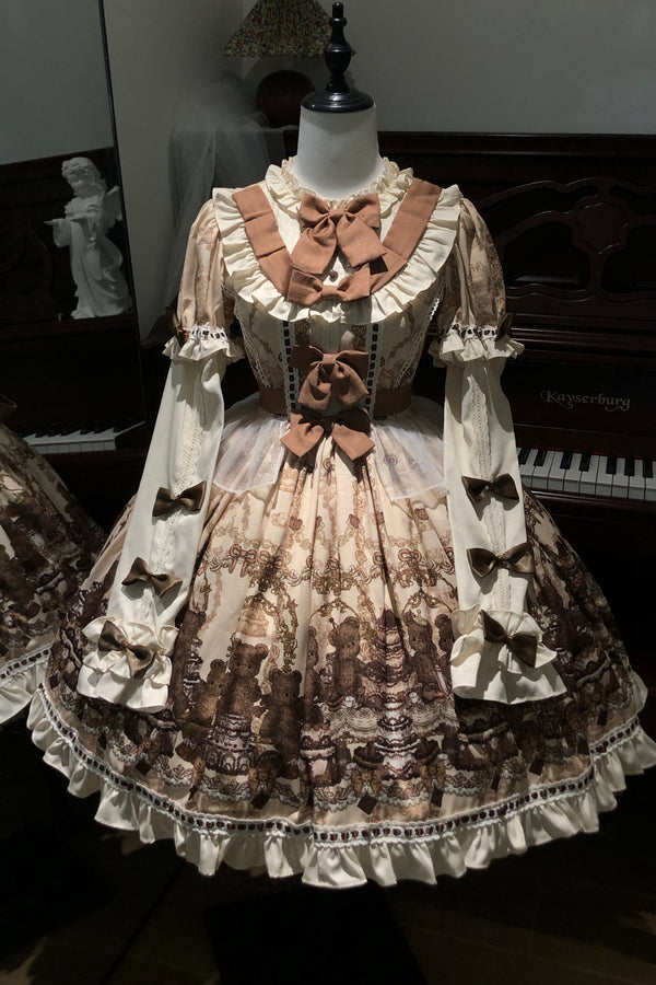 アンティークドールフリルロリータドレス