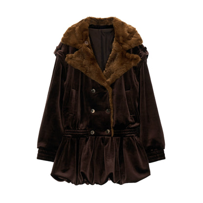 フローラルヘムパッチワークドレス