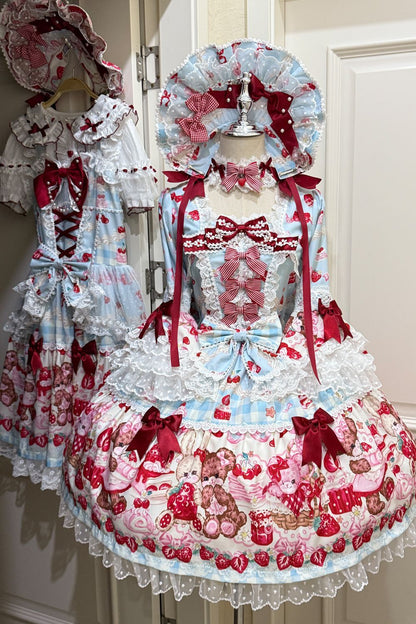 Berry Rabbit Bear Long Sleeve Dress