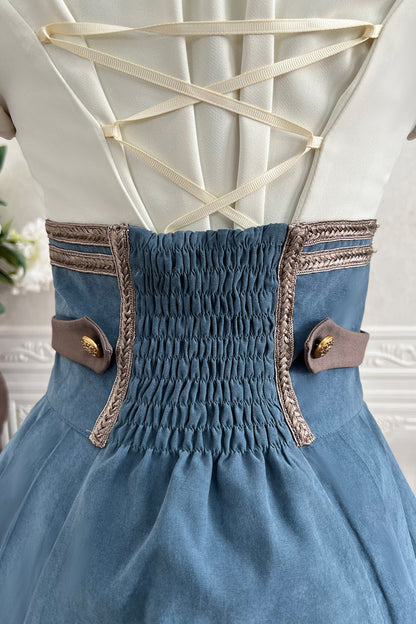 【予約商品】英国風カレッジシャツ+スカート+ベルト