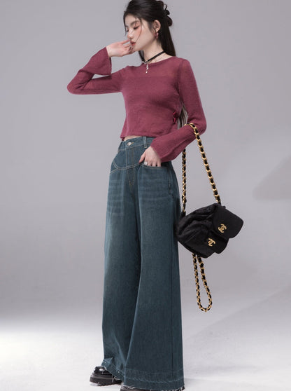 Retro wide-leg jeans