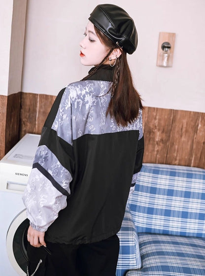 Retro Cool Stand Collar China Loose Jacket