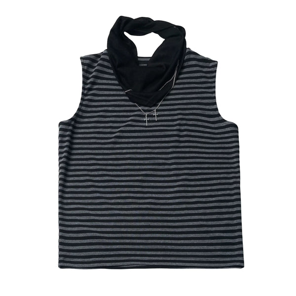 ストライプヴィンテージモードトップス+スカート+パンツ