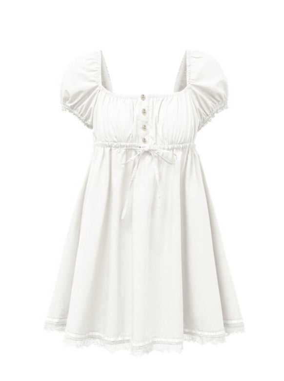 Square Collar Milk Ice Dress