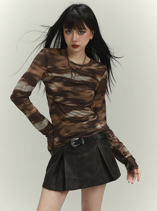 American Tie Dye Mesh Tops