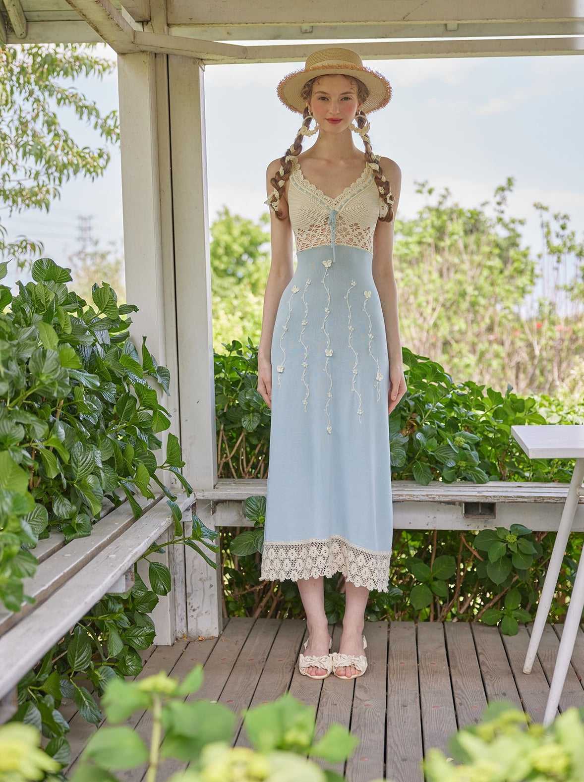 Retro summer dress + short cardigan