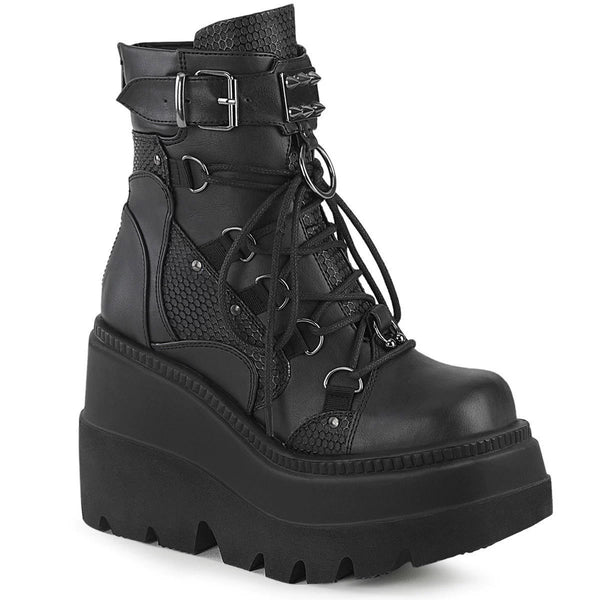 Bottes à plateforme avec lacets et clous