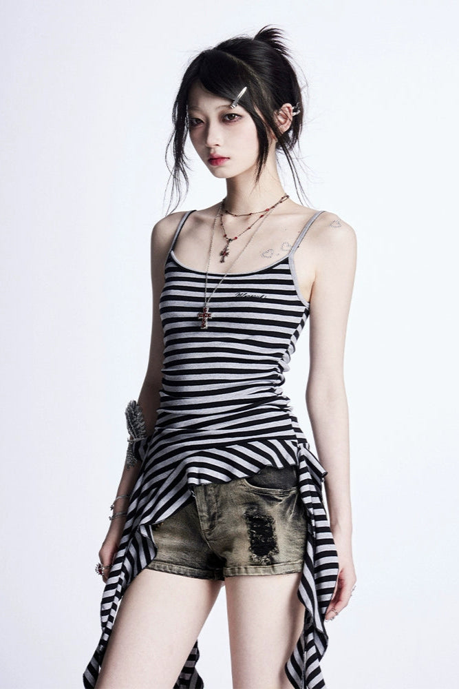 レトロタッセルスボーダーキャミソール