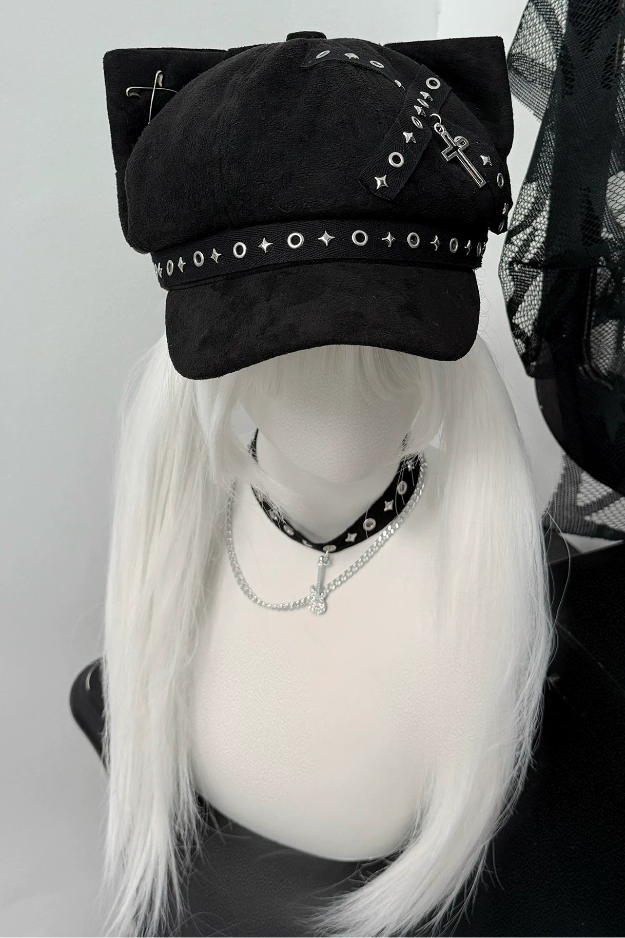 スタッズパンク猫耳ハット