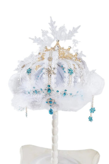 [Reservation deadline on October 8] Ice And Snow Queen Elegant Dress + Crown Head Dress