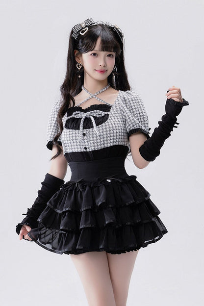 Conjunto idol con volante de estilo muñeca