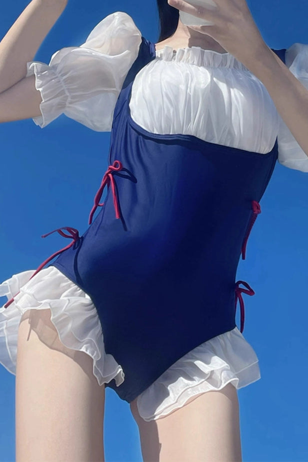 Snow White Style School Swimsuit