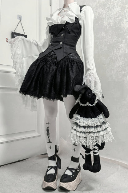 【12月20日予約締切】バタフライシャドースタンドカラーゴシックエレガントプリンスシャツ