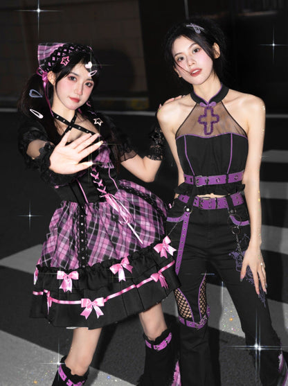 y2k millennium style lolita stage dress and top