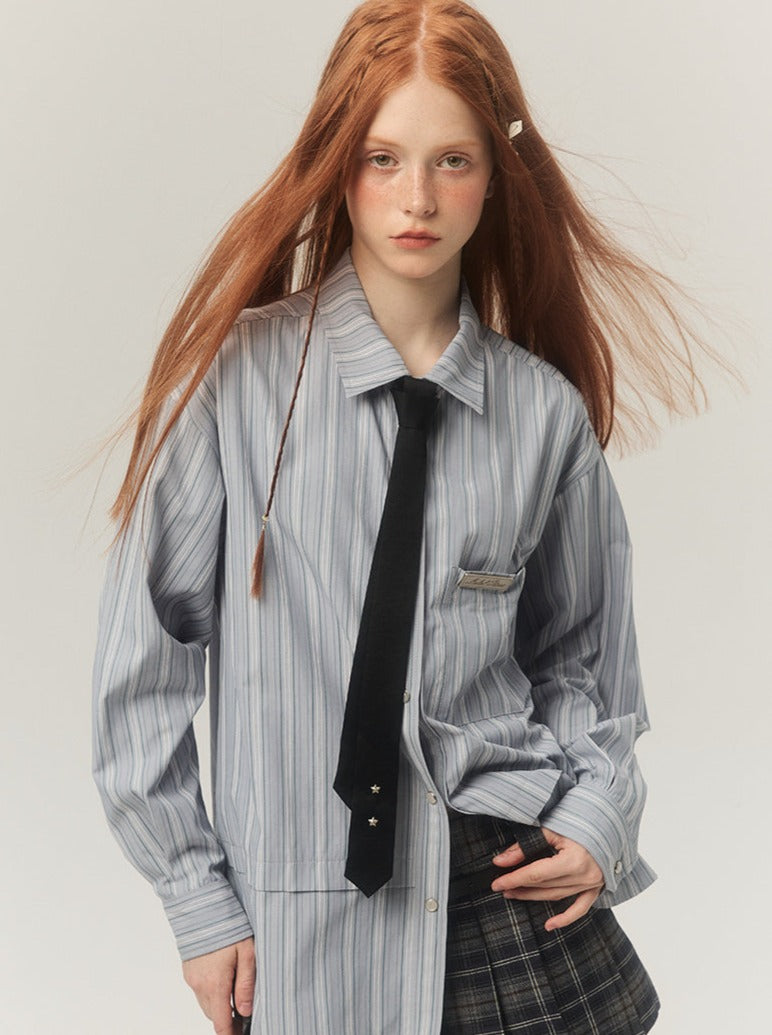 French long stripe shirt