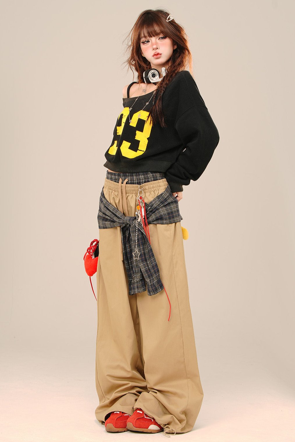 Loose Straight Leg Wide Leg Pants