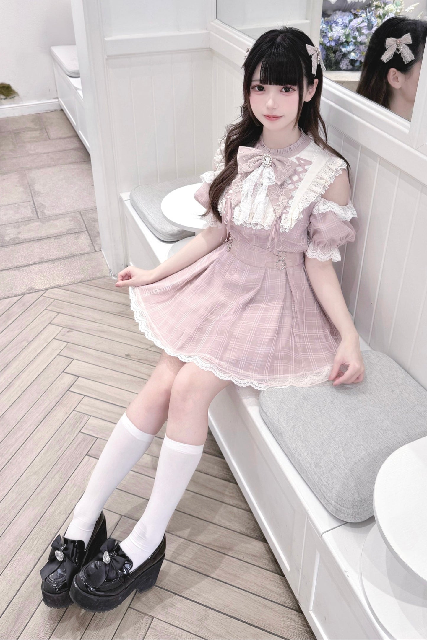 【予約商品】スイートチェック量産型ワンピース