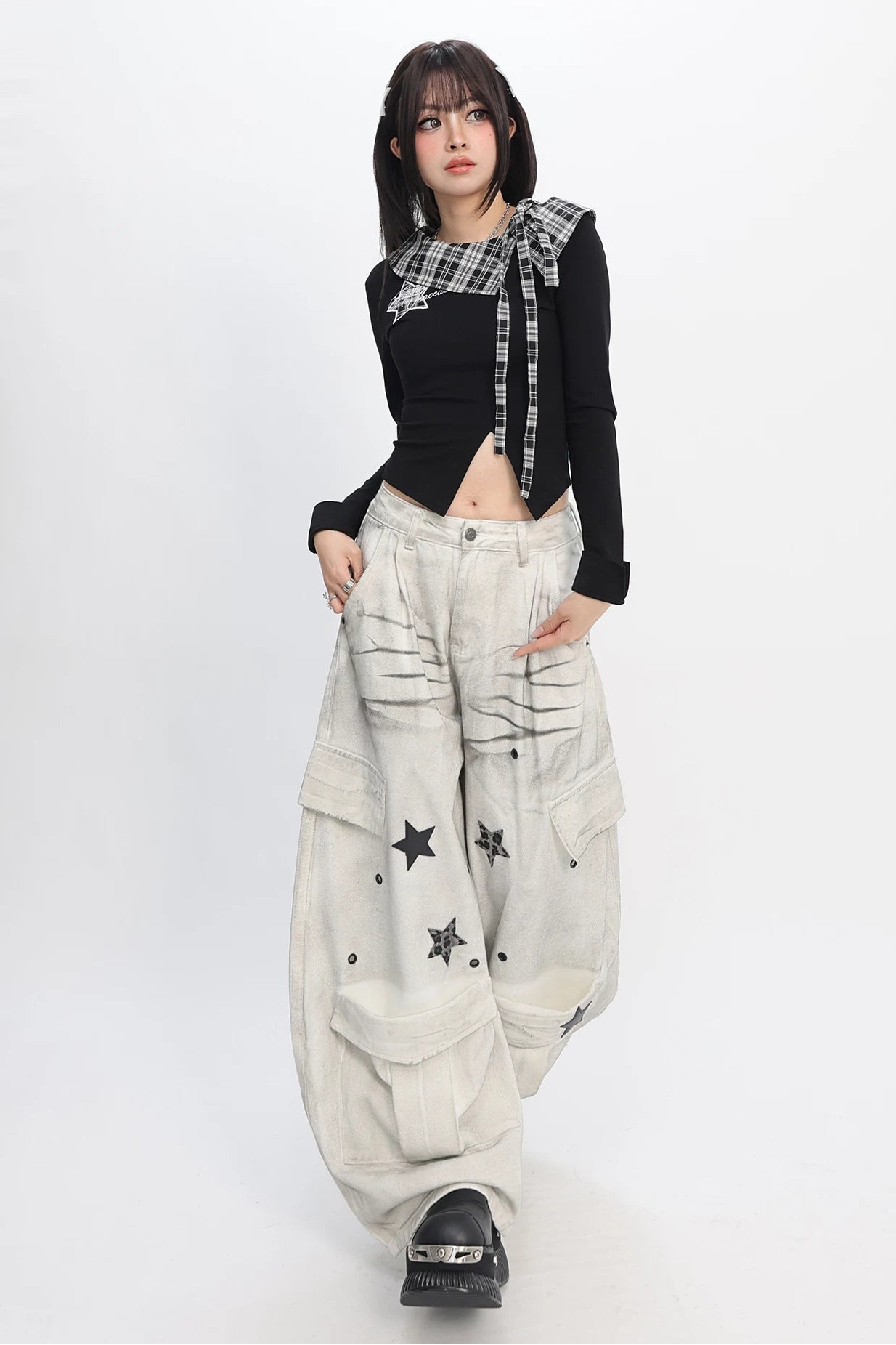 Vintage Tie-Dye Wide Leg Pants