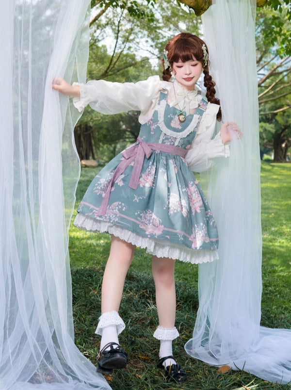 Retro Girly Flower Lolita Dress