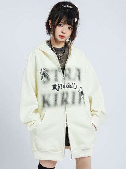 Seaspray Logo Bag Spider Hooded Over Hoodie