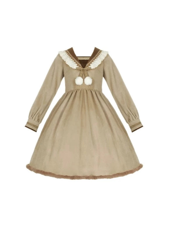 Coco Diary Volume Dress x Girly Coat + Ruffle Skirt