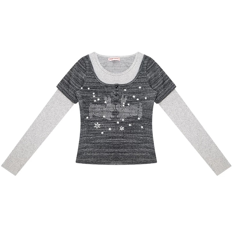 Starry Night Retro Top