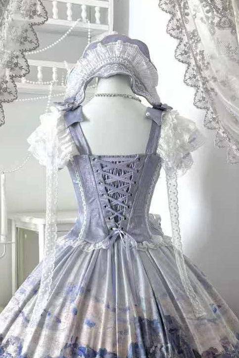 [Date limite de réservation : 3 août] Bonnet de la série lolita élégante Neige sur la Seine