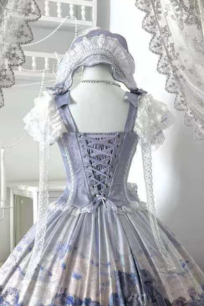 [Date limite de réservation : 3 août] Bonnet de la série lolita élégante Neige sur la Seine