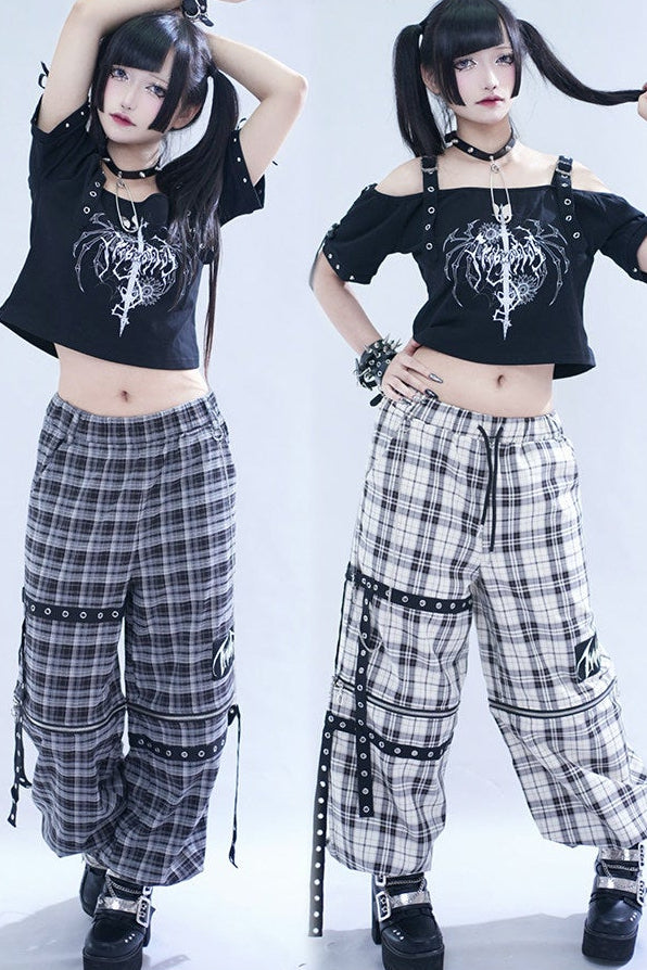 3Way Detachable Plaid Pants
