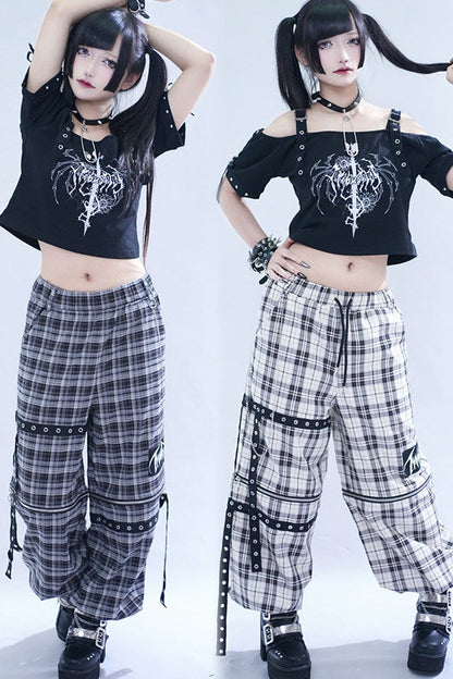 3Way Detachable Plaid Pants