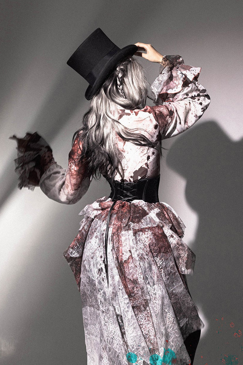【予約商品】Bloodstainedチュールトレーンコルセットスカート