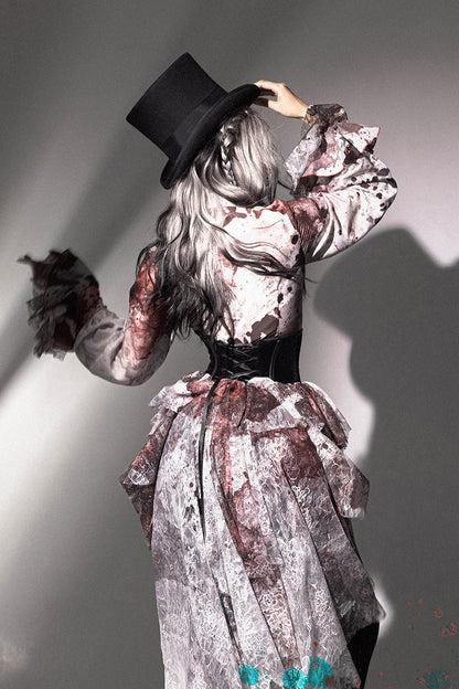 【予約商品】Bloodstainedチュールトレーンコルセットスカート