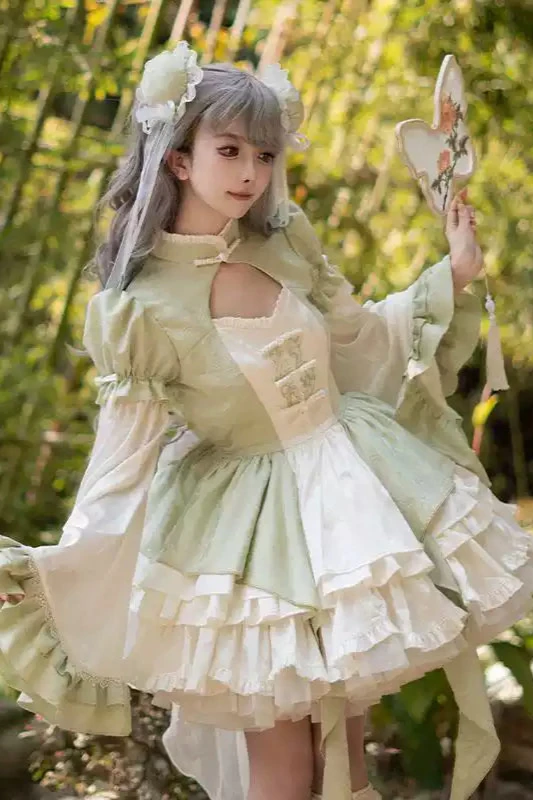 【予約商品】チャイナレオパードキャットオリジナルメイドドレスフルセット