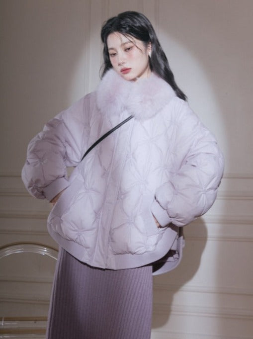 Purple Winter Romantic Down Jacket