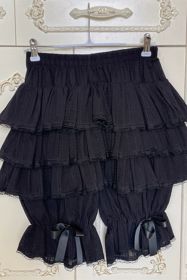 Cute Frilled Tiered Skirt Pants