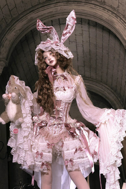 【4月8日予約締切】スウィートロリータバニーレースコルセットドレスセットA/B/C