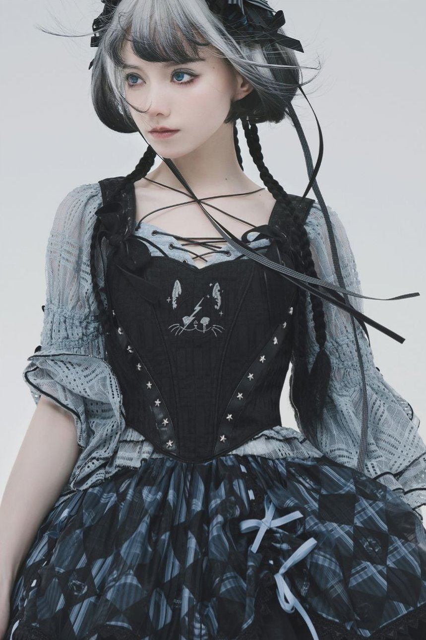 Alice Inn Wanderland Dark Punk Goss Dress Suit