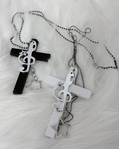 哥特朋克十字架项链