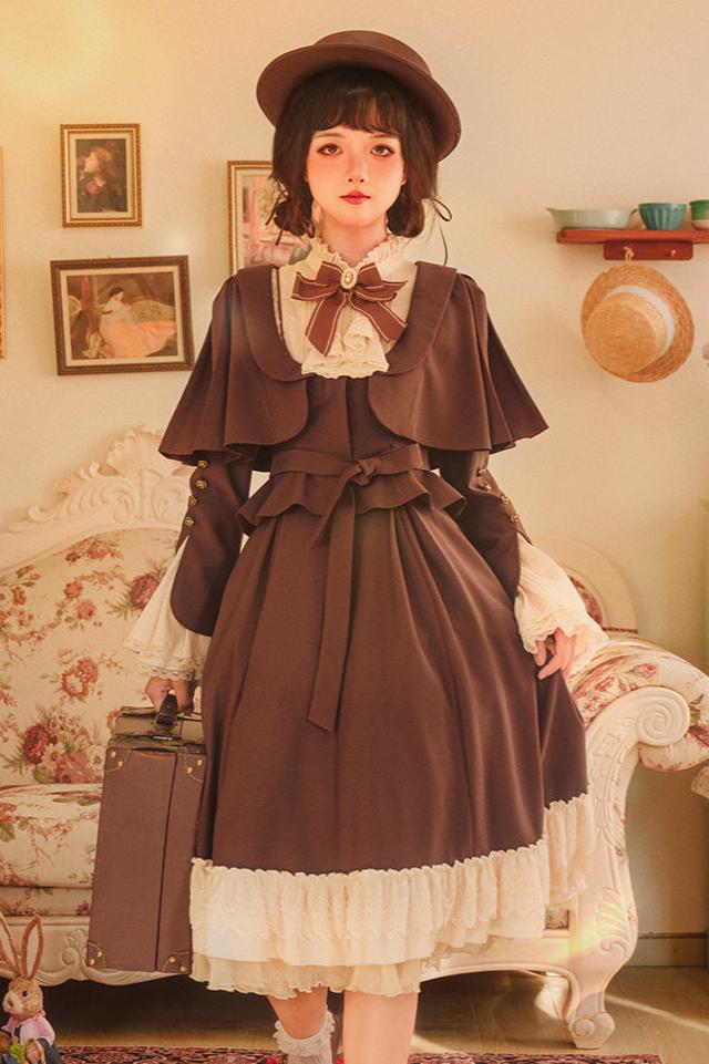 [Reservation deadline on October 22] Aria Elegant College Style Princess Sleeve Dress Suit