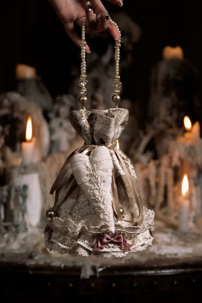 Blood supply original ◆ Eros poetry box Love vintage elegant French fabric handbag drawstring pocket bag