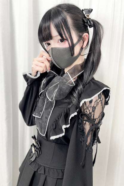Chemisier Dark Kawaii à grand nœud