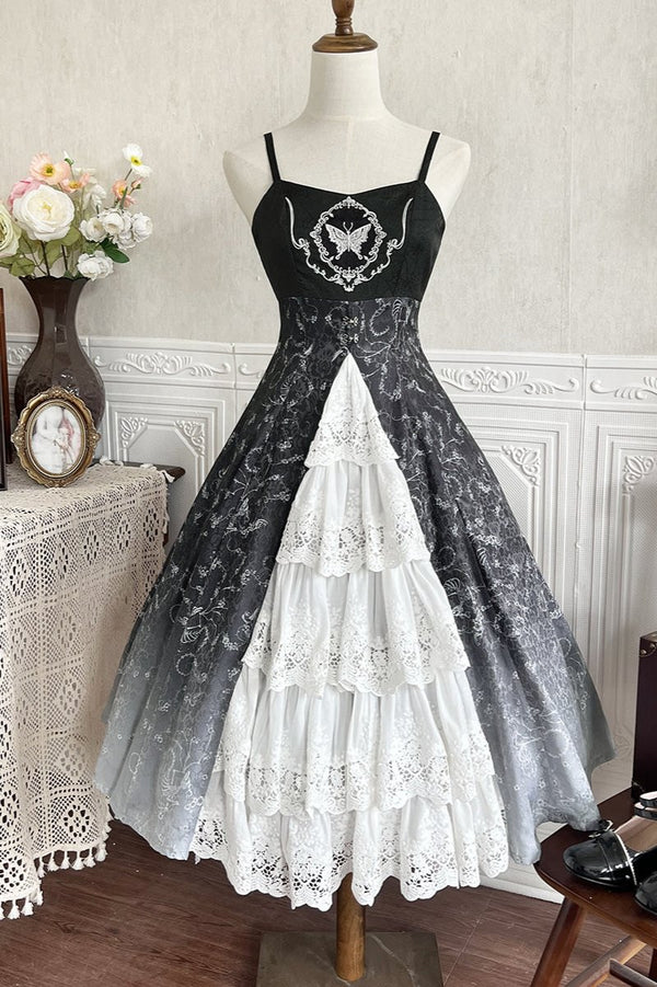 ダークロリータロングスリーブサンドレスセット