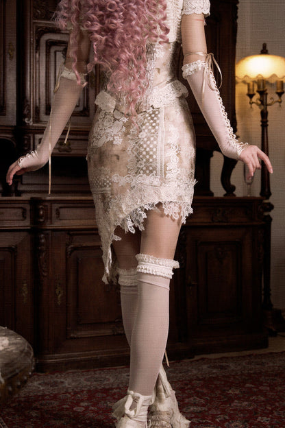 レースアンティークエレガントリボンスカート