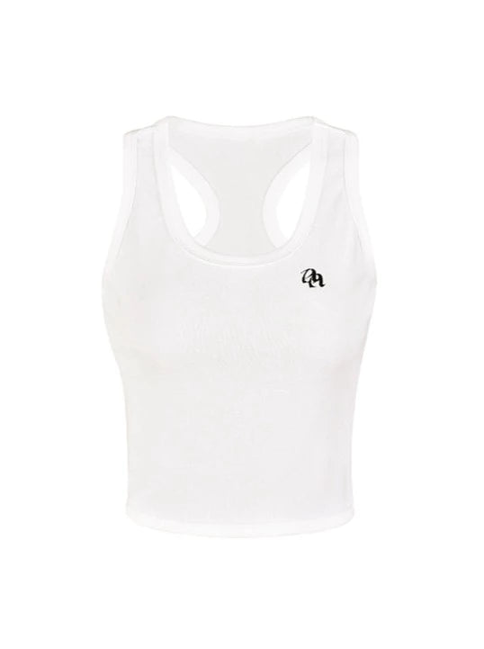 Logo vest + wide-leg casual pants