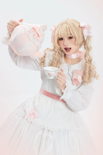 ピュアピンクティーポットバッグ