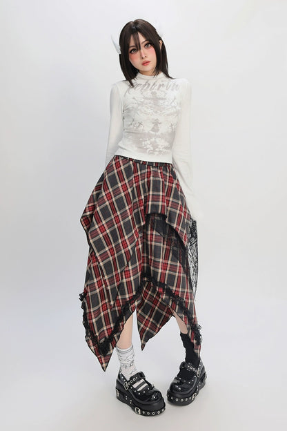 サブカルスモールタートルネックトップス