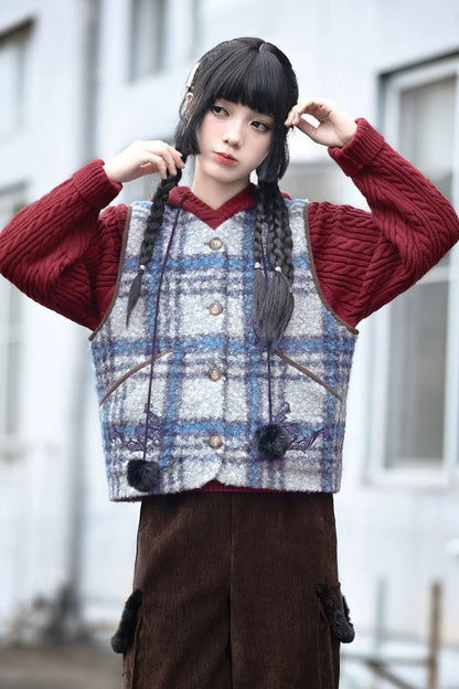 レトロカールイチェックベスト